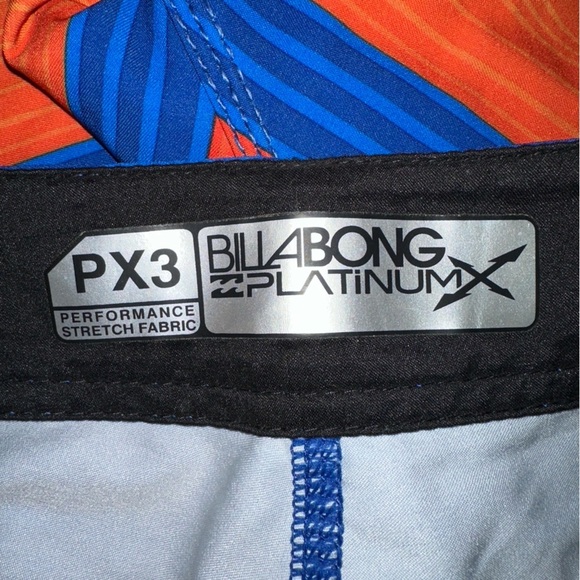 Billabong Mens Swim Blue Stripe 40 PX3 Platinum Performance Board Shorts Trunks - Picture 2 of 9